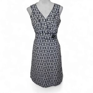 Metrostyle100% Linen Dress Size 10 Mod Lightweight Sleeveless Empire Waist